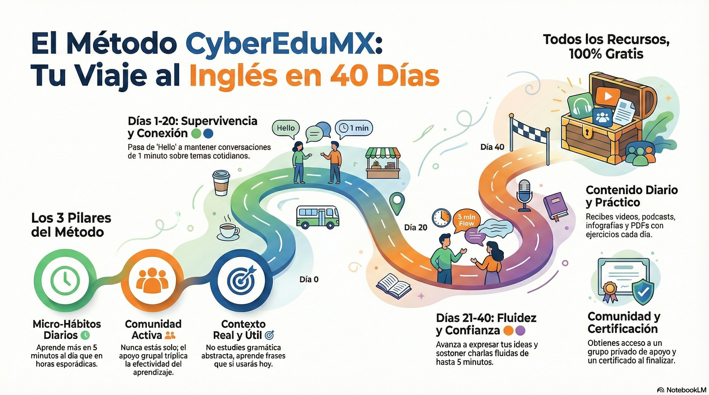 Infografía - Presentación del Desafío Inglés en 40 Días