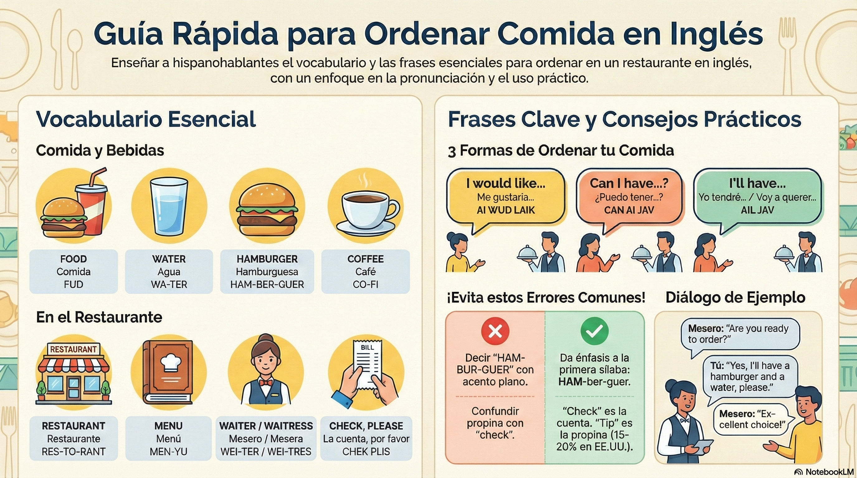 Infografía Día 11 - Comida y Restaurantes