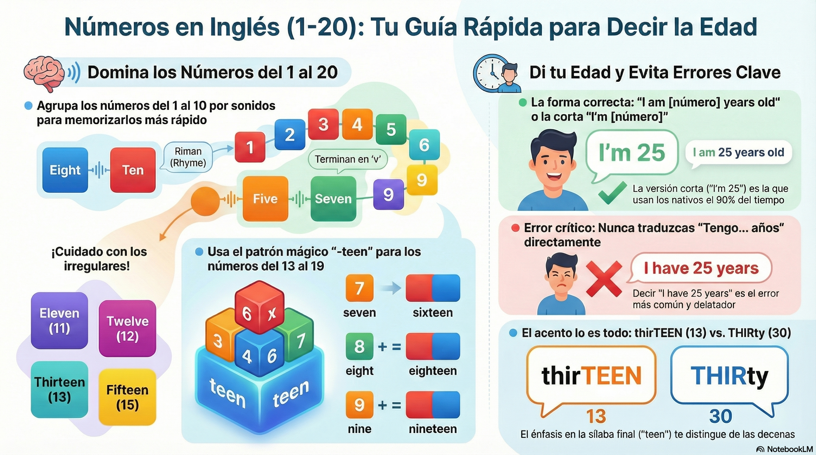Infografía Día 3 - Números 1-20 y Edad