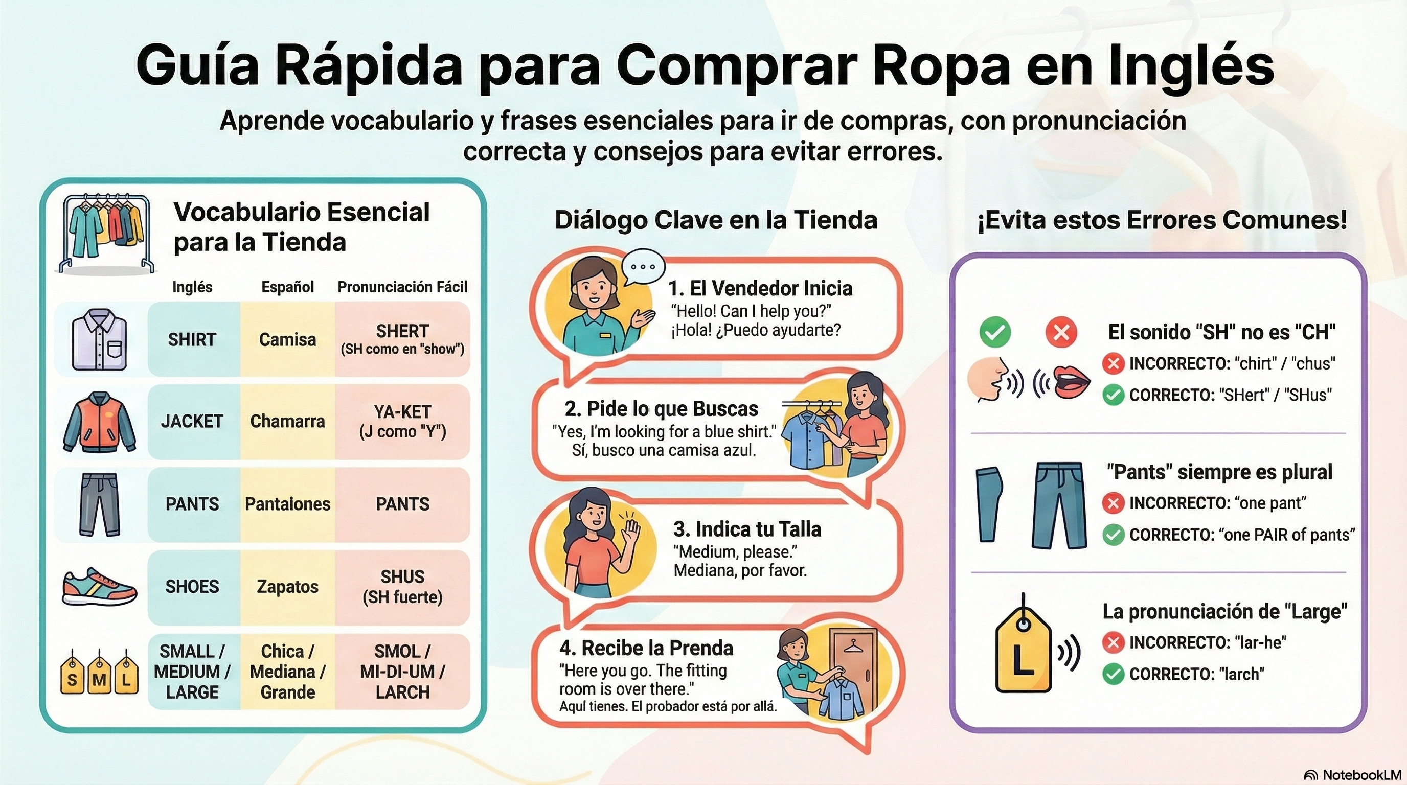 Infografía Día 7 - Ropa y Tiendas