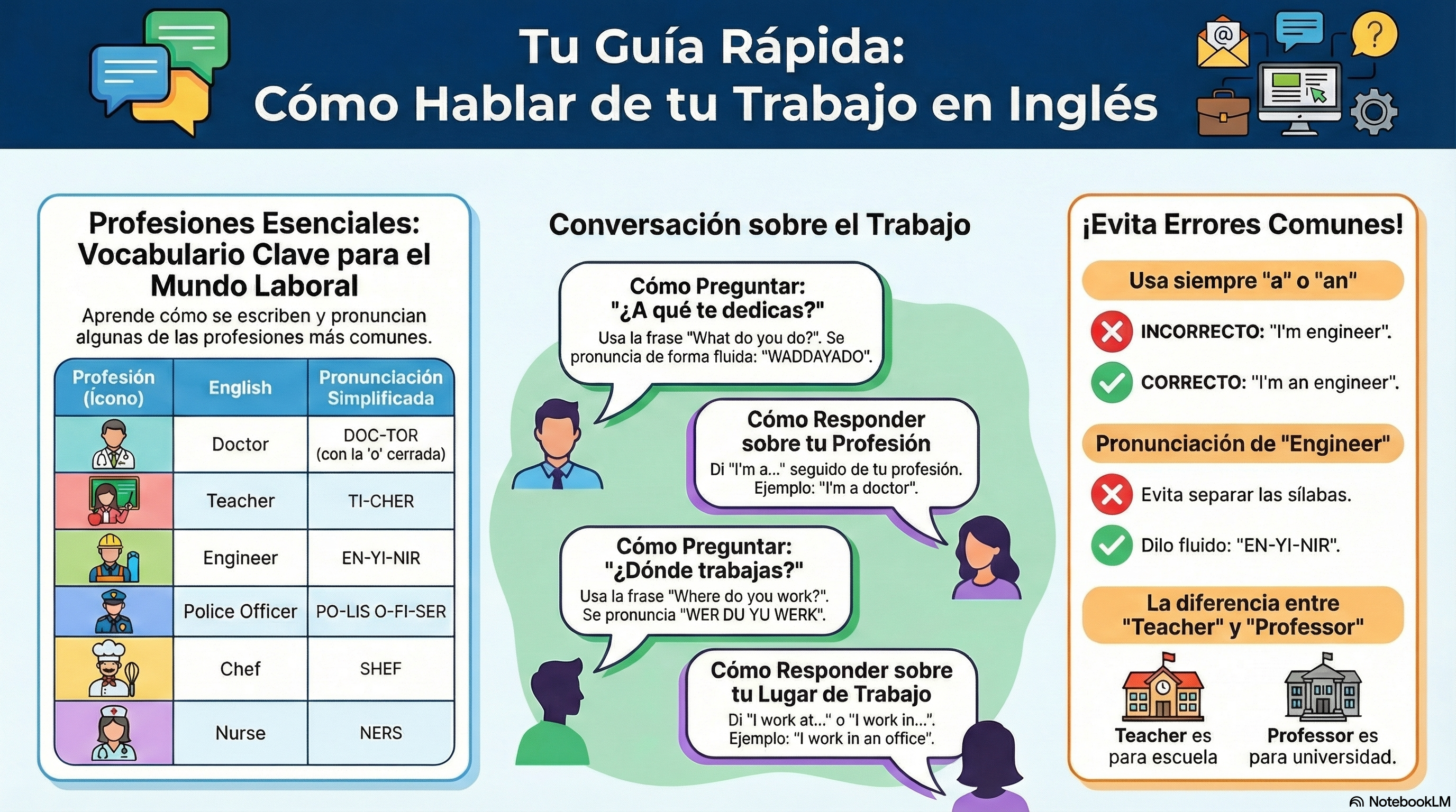 Infografía Día 9 - Trabajo y Profesiones